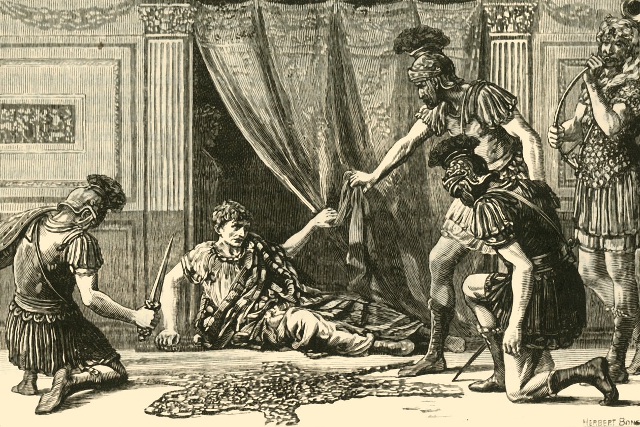 Pretorian Guards Haling Claudius imperaattorina, 1890. tekijältä Unbekannt