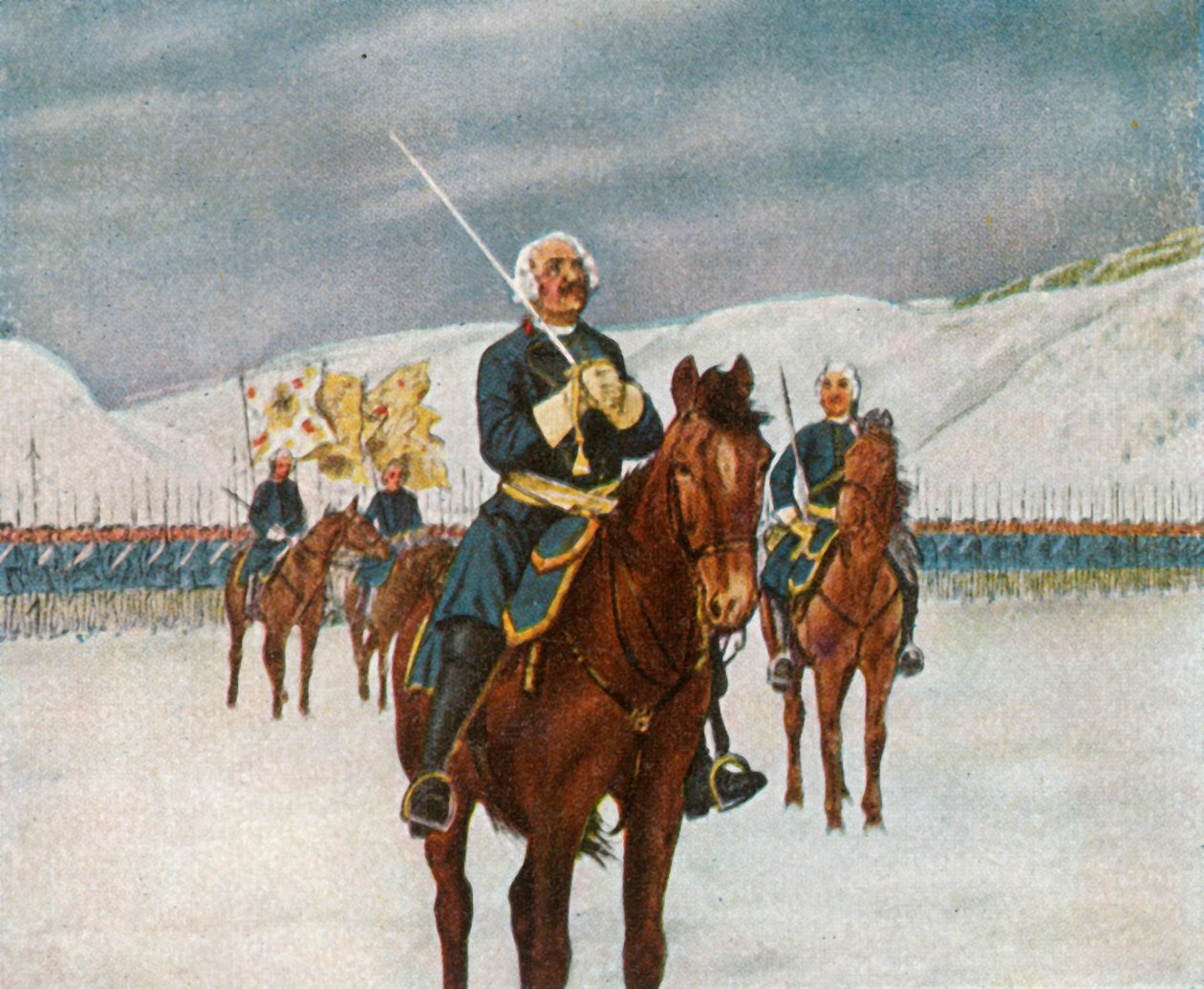 Vanhan Dessauerin rukous ennen Kesselsdorfin taistelua, 15. joulukuuta 1745, 1936. tekijältä Unbekannt