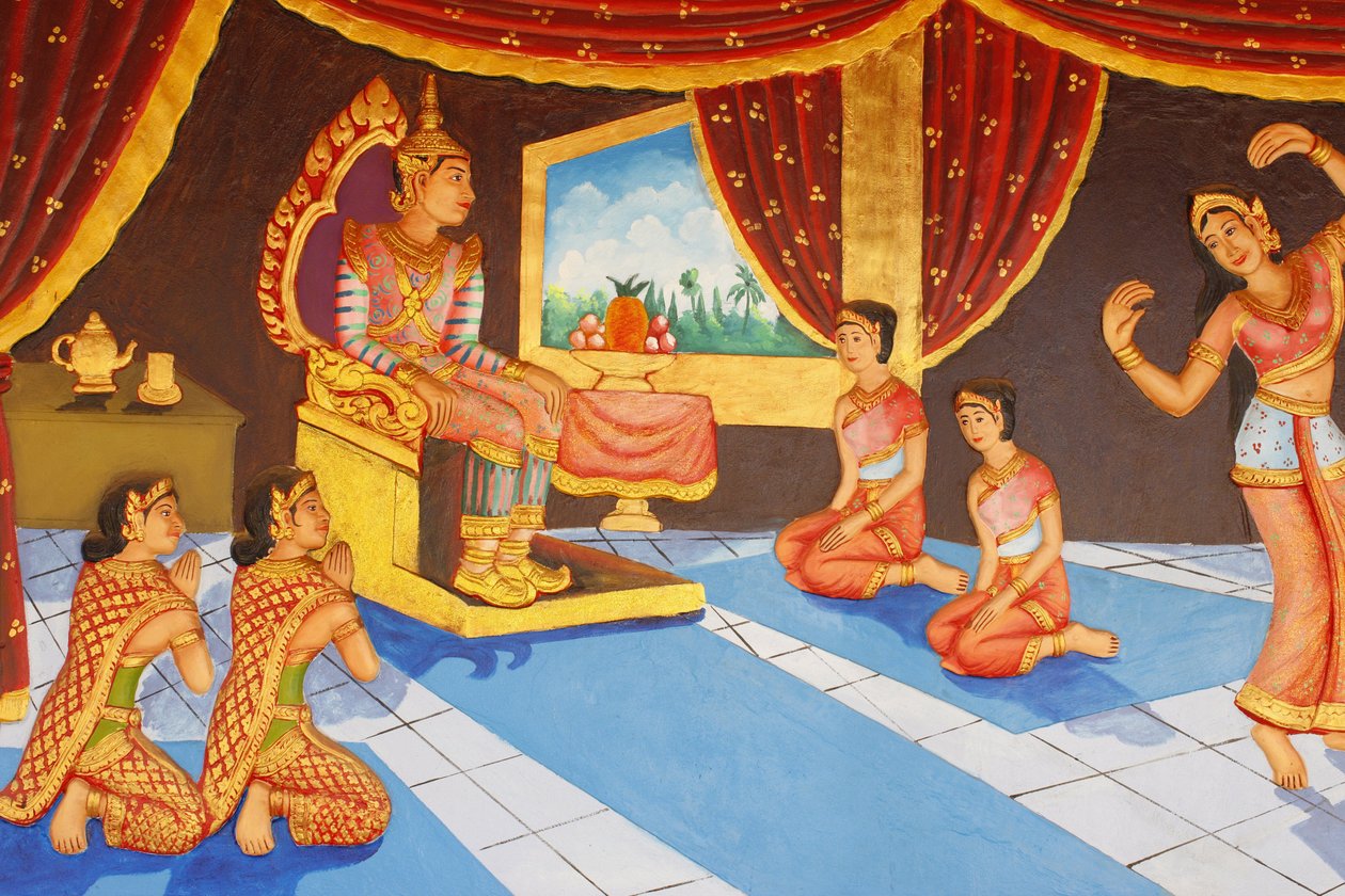 Preah Prom Rathin luostari Buddhan elämä Tanssii palatsissa, Siem Reap, Kambodža tekijältä Unbekannt