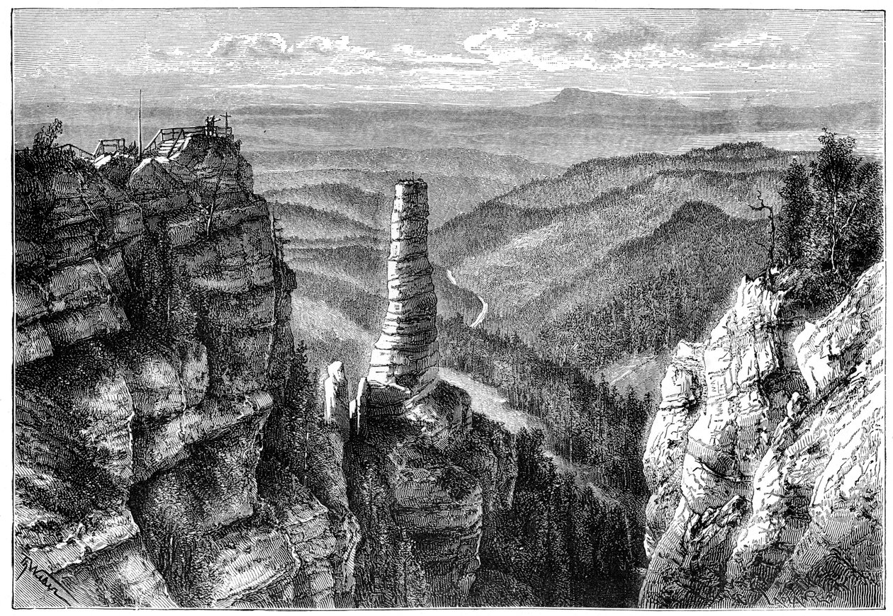 Prebischer Kogel, Saksin Sveitsissä, 1879 tekijältä Unbekannt
