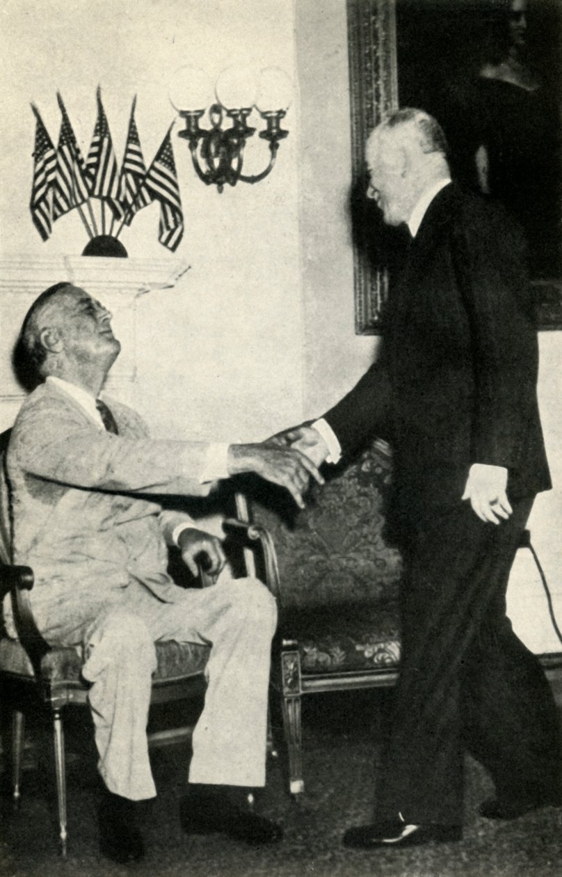 Presidentti Benes vierailee F. D. Rooseveltin luona vuosina 1942 ja 1947. tekijältä Unbekannt
