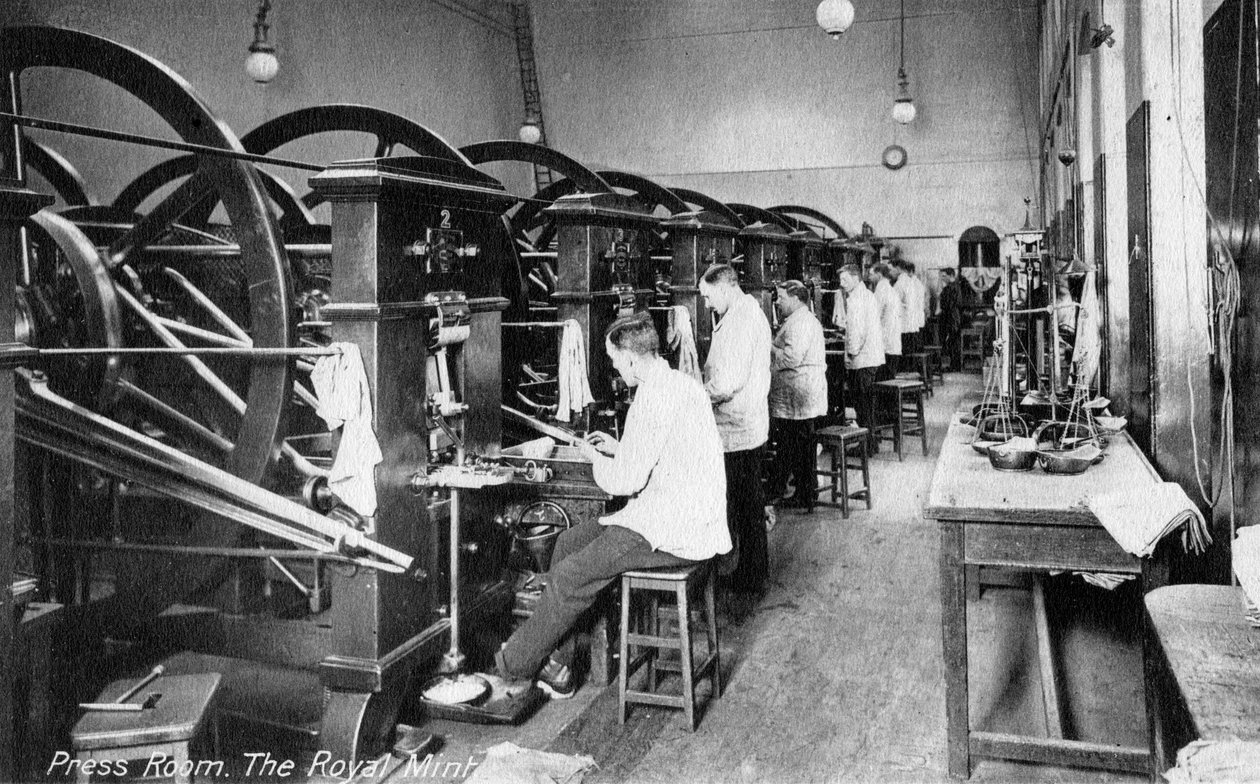 Lehdistöhuone, Royal Mint, Tower Hill, Lontoo, 1900-luvun alku tekijältä Unbekannt