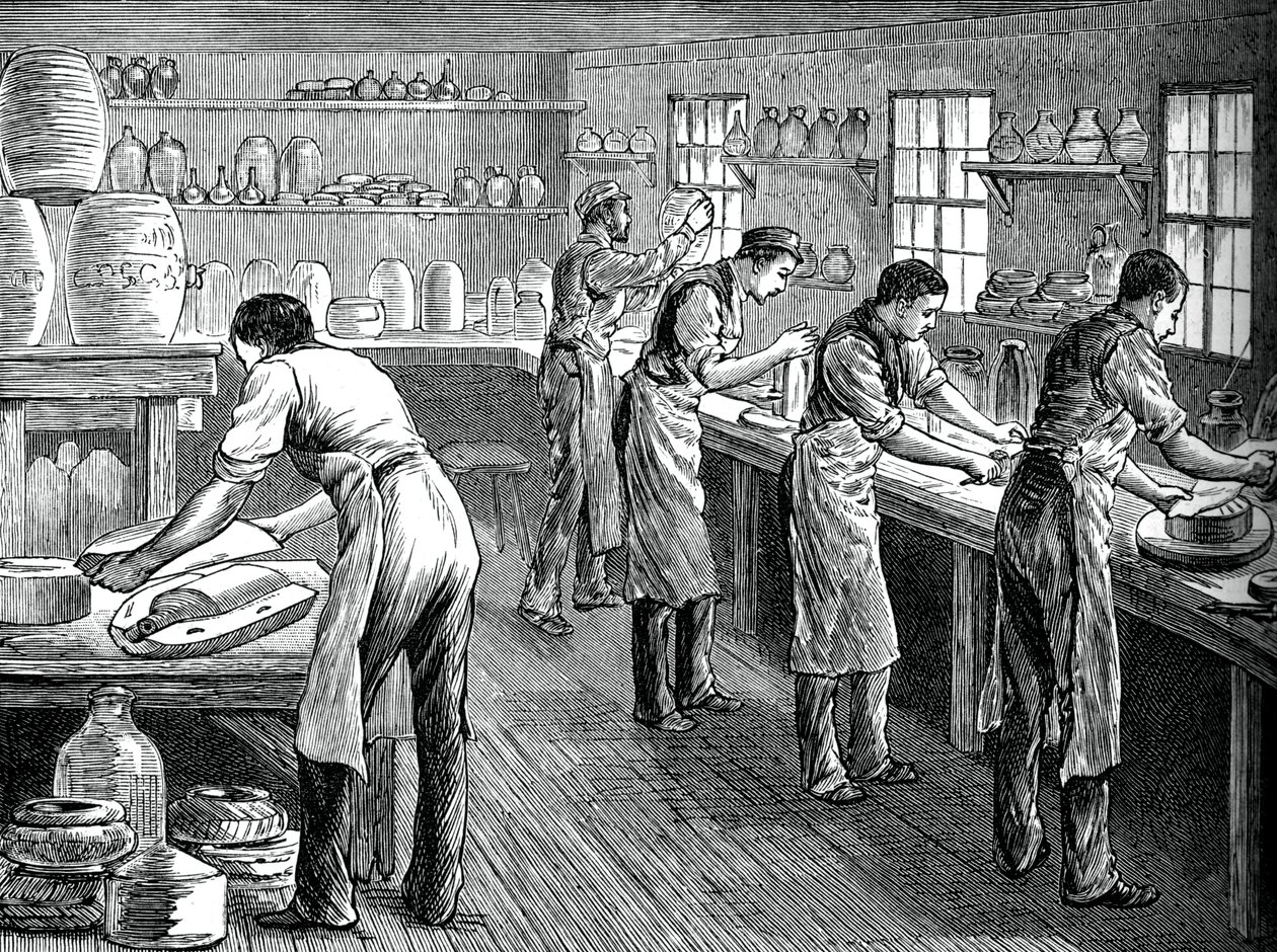 Puristimet töissä, c1880 tekijältä Unbekannt