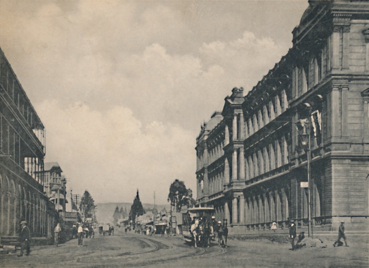 Pretoria - Etelään katsova markkinakatu, vuodelta 1912. tekijältä Unbekannt