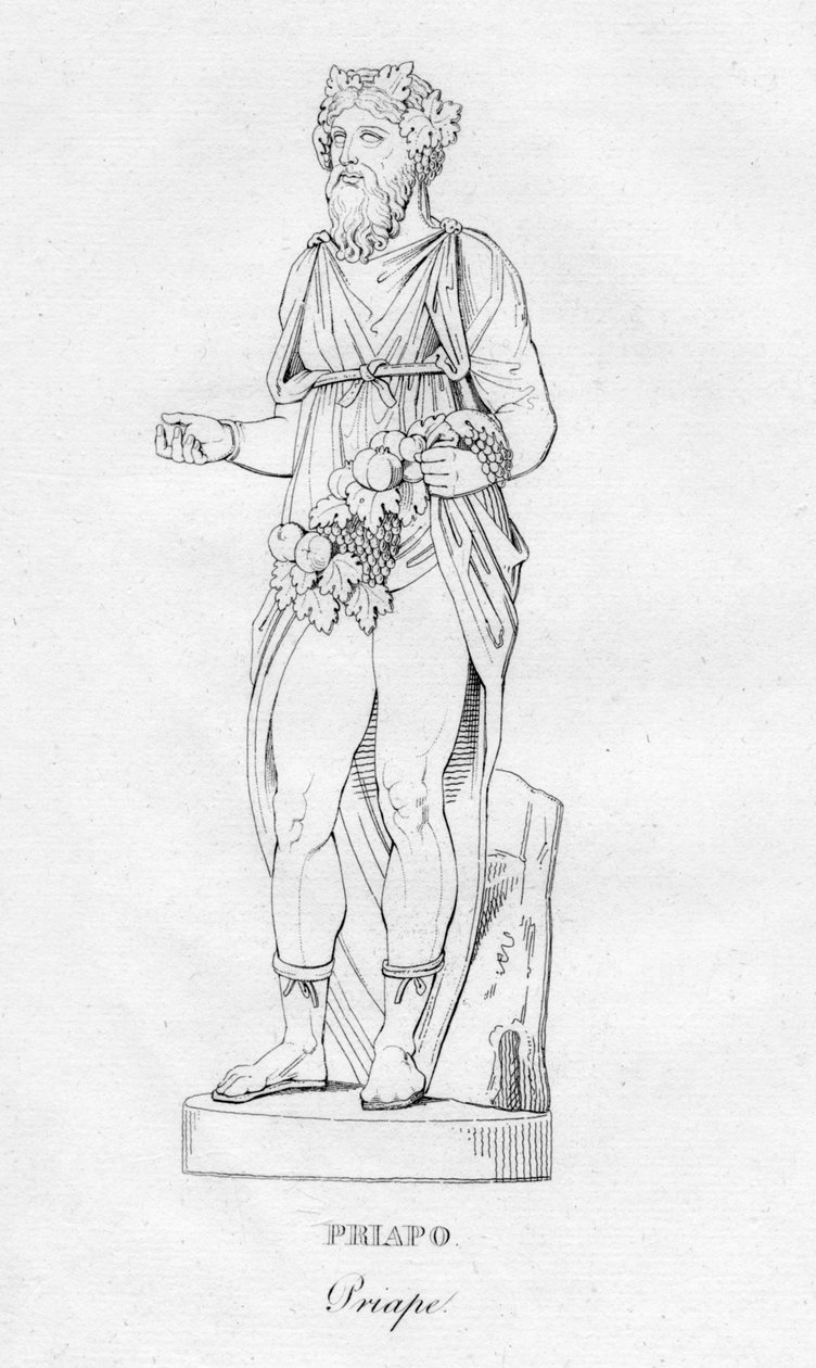 Priapo Priape, c1850 tekijältä Unbekannt
