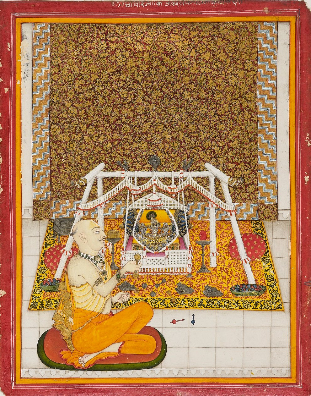 Pappi Krishna-pyhäkössä vuonna 1831 tekijältä Unbekannt