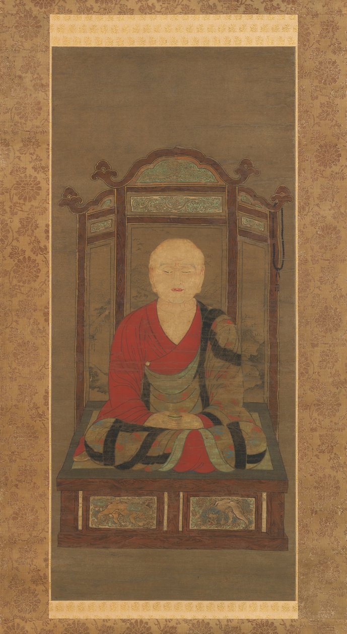Pappi meditaatiossa, 1400-luku. tekijältä Unbekannt