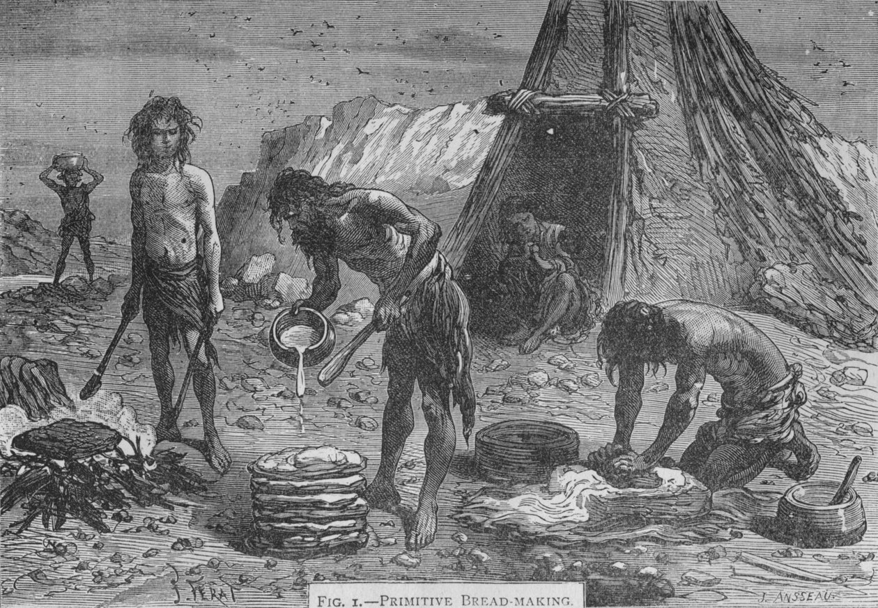 Alkukantainen leivänteko, 1894 tekijältä Unbekannt