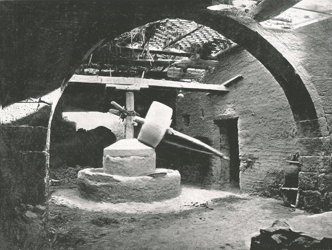 Alkukantainen maissimylly, Niilin suisto, Egypti, 1895. tekijältä Unbekannt