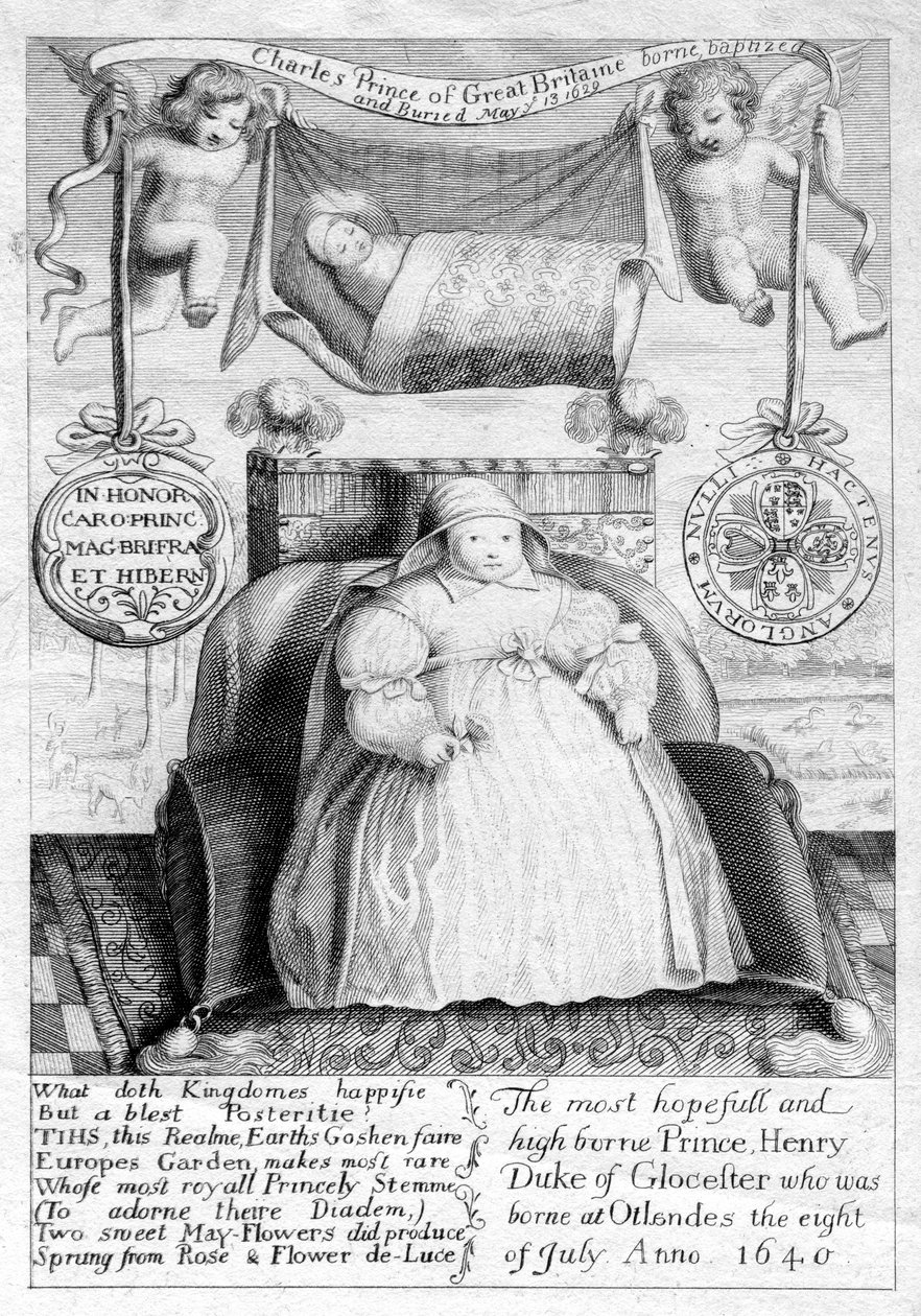 Prinssi Charles ja prinssi Henry, kuningas Charles I:n pojat, 1600-luku, 1802 tekijältä Unbekannt