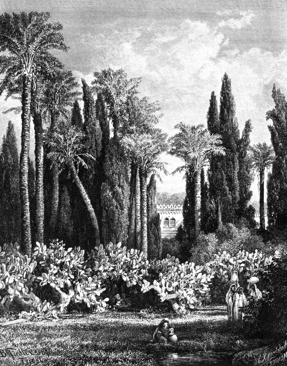 Princely Garden Kairossa, Egyptissä, 1880 tekijältä Unbekannt