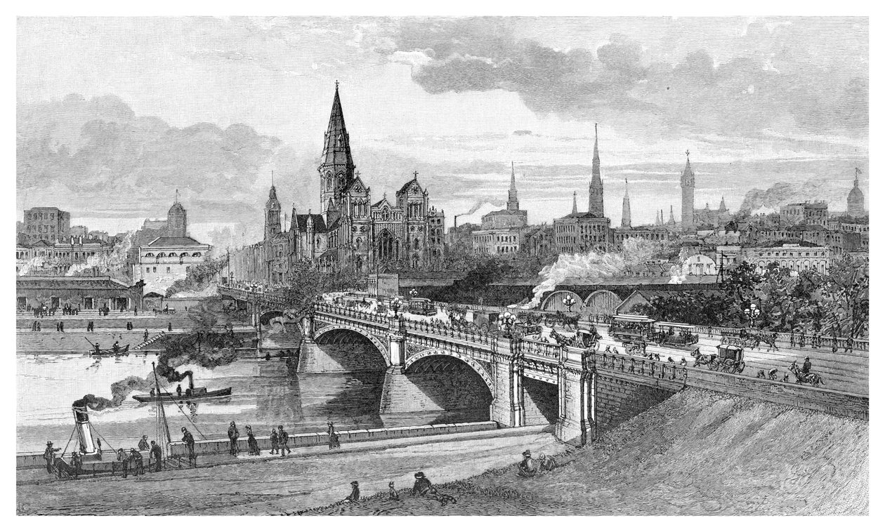 Princes Bridge, Melbourne, Victoria, Australia, 1886 tekijältä Unbekannt