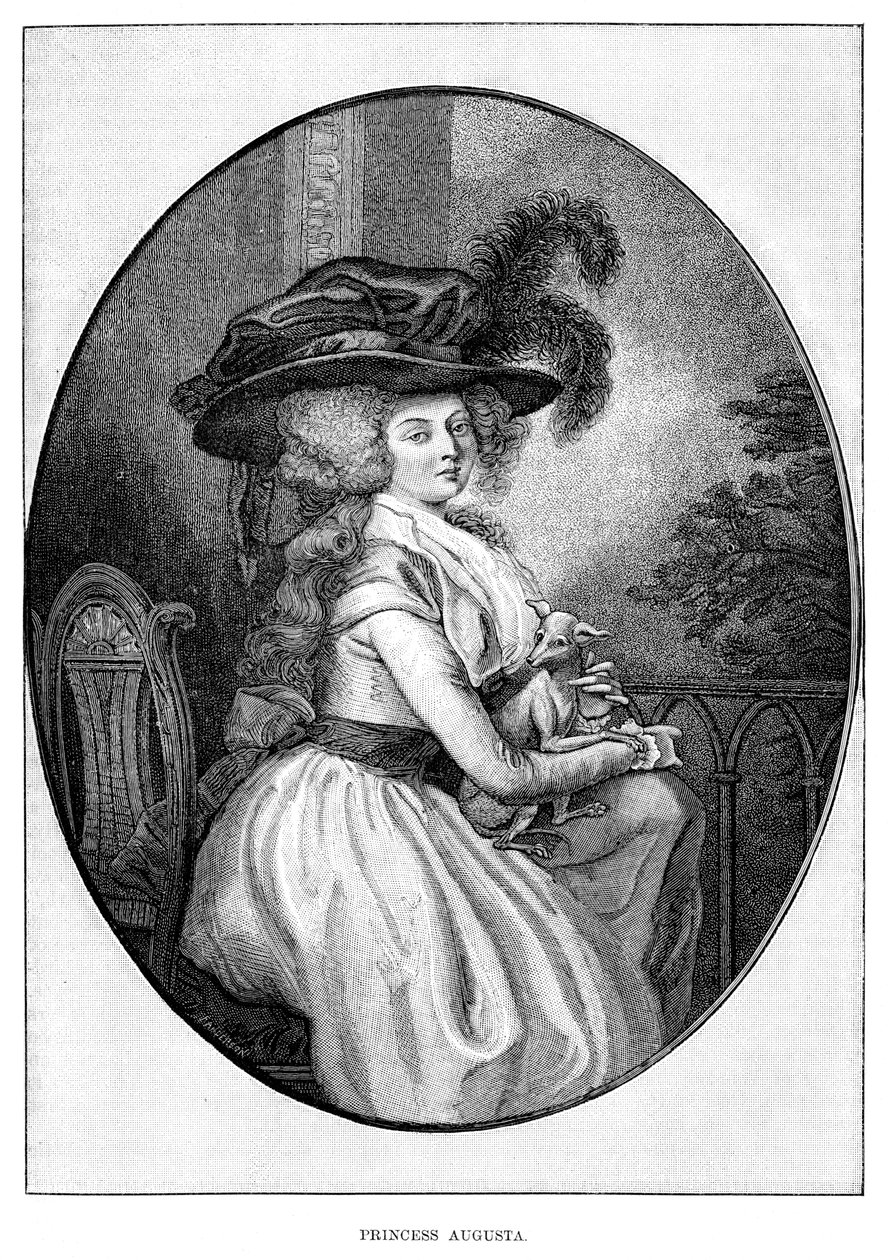Prinsessa Augusta, George III:n toinen tytär, 1800-luku tekijältä Unbekannt