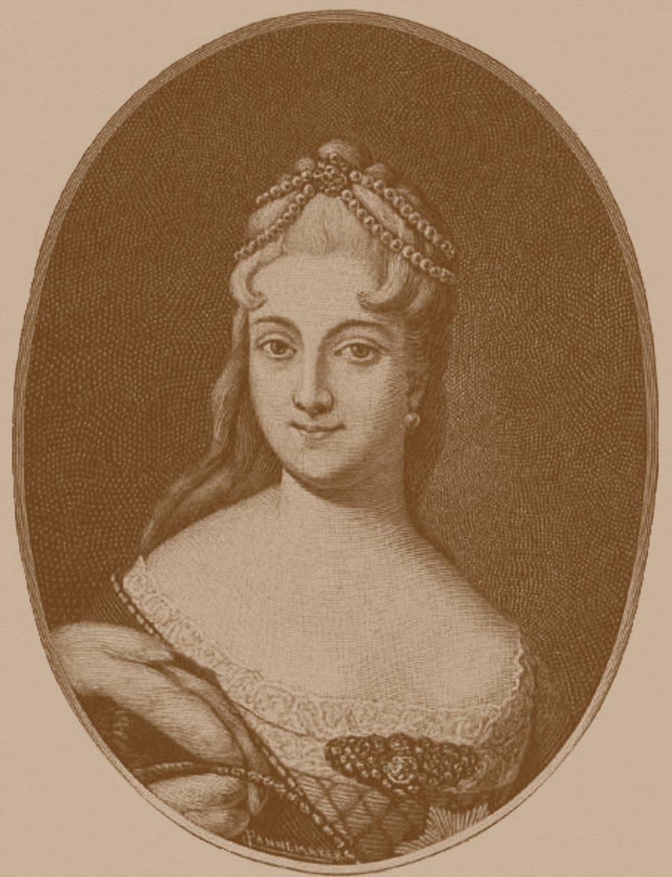 Prinsessa Ekaterina Alekseevna Dolgorukova 1712-1747 tekijältä Unbekannt