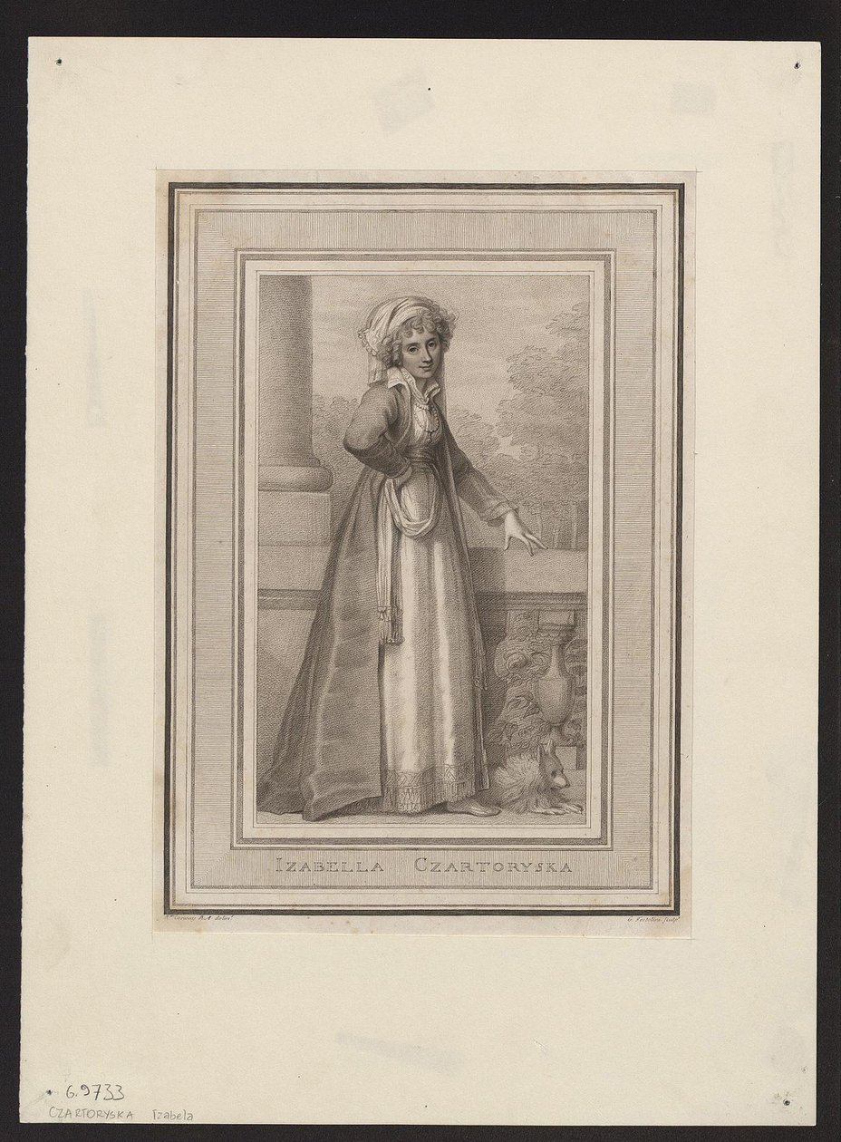 Prinsessa Izabela Czartoryska, os. kreivitär Fleming 1746-1835, 1700-luku tekijältä Unbekannt