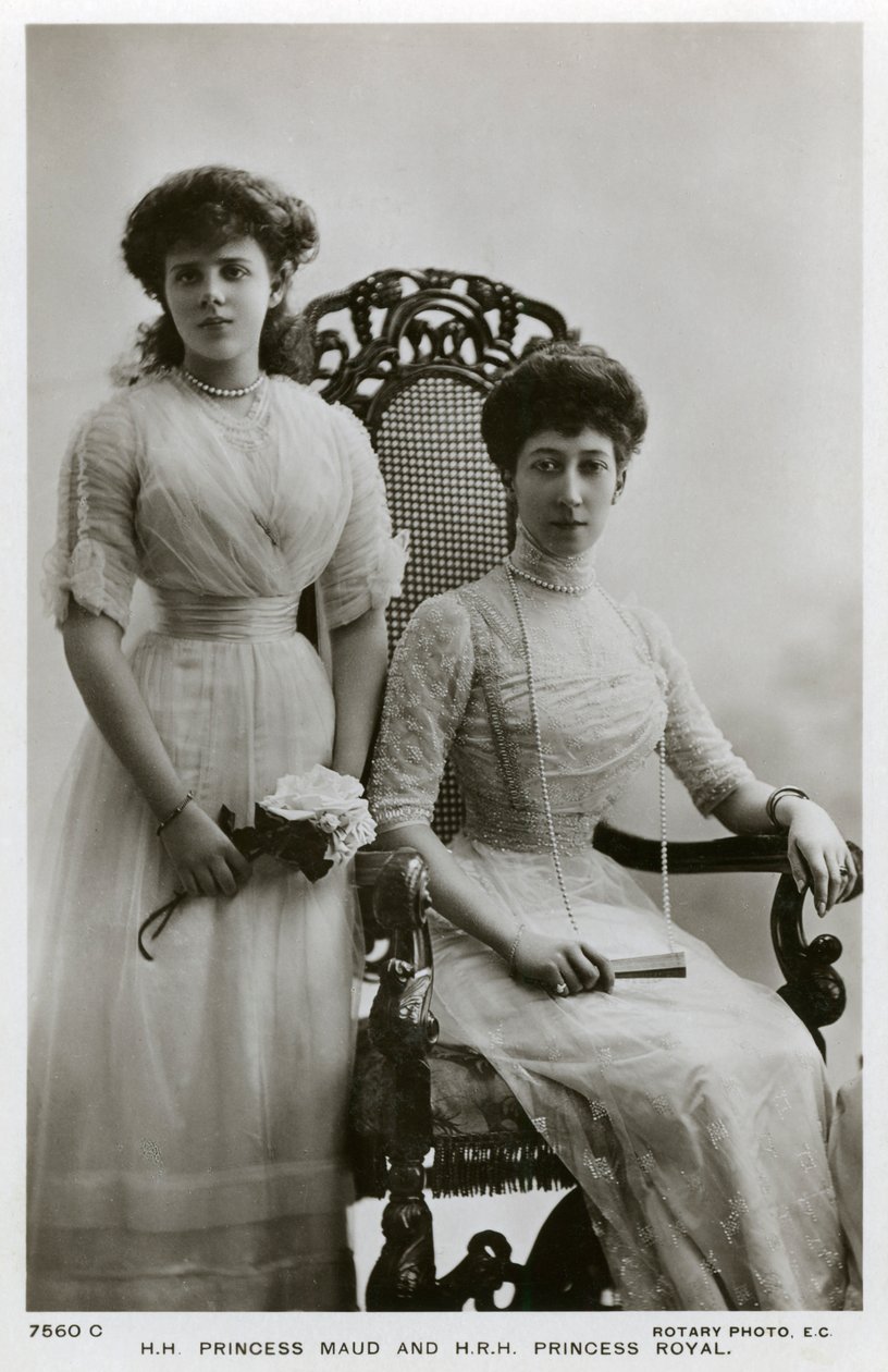 Prinsessa Maud ja kuninkaallinen prinsessa, c1907-c1910 tekijältä Unbekannt