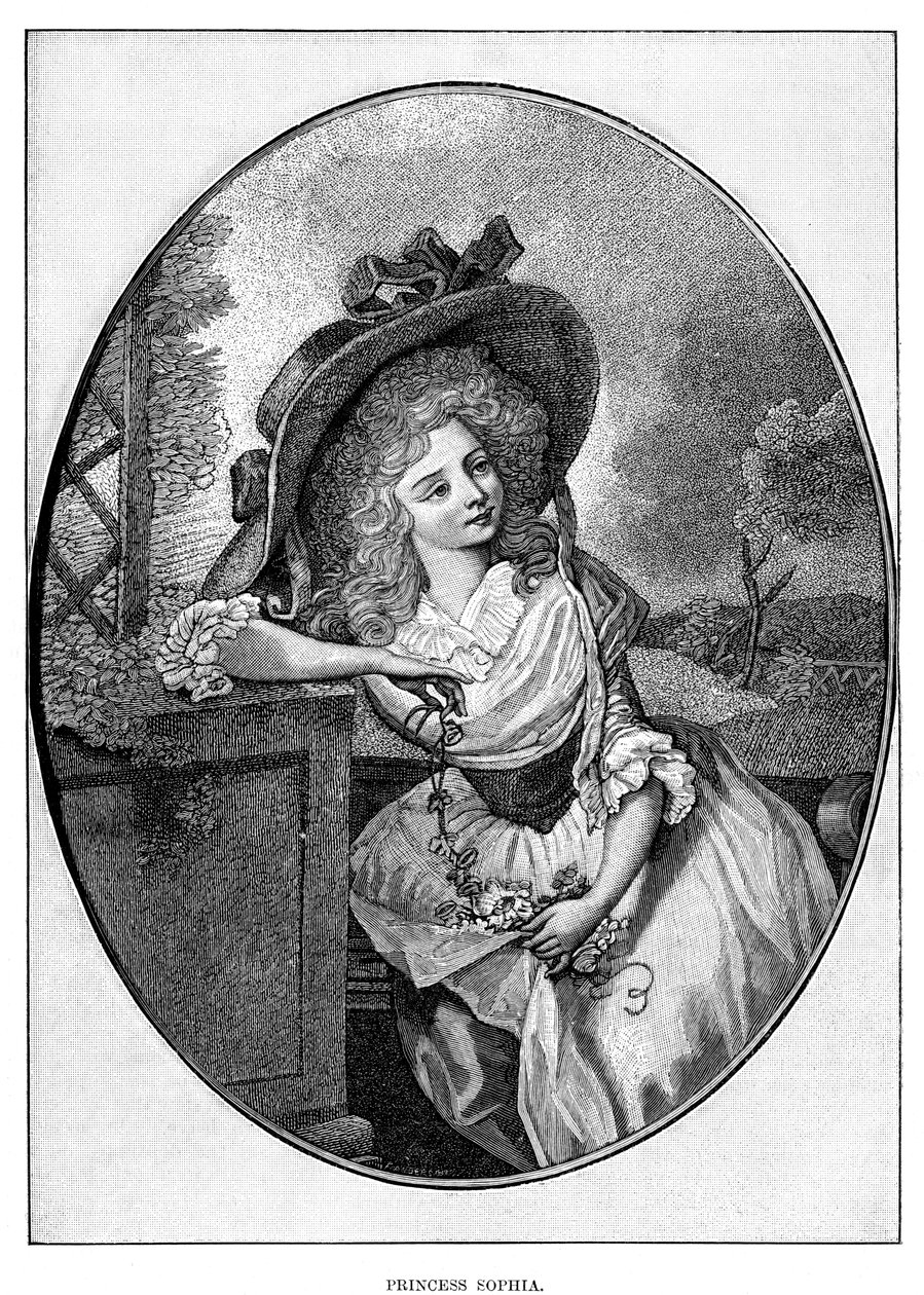Prinsessa Sophia, George III:n viides tytär, 1800-luku tekijältä Unbekannt