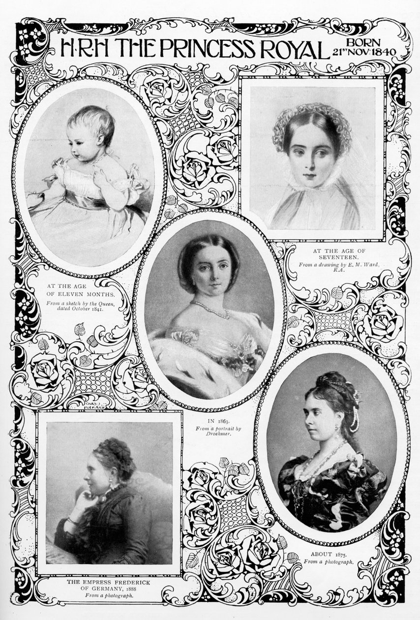 Prinsessa Victoria Adelaide Mary Louise, kuningatar Victorian vanhin tytär, 1800-luvun lopulla tekijältä Unbekannt