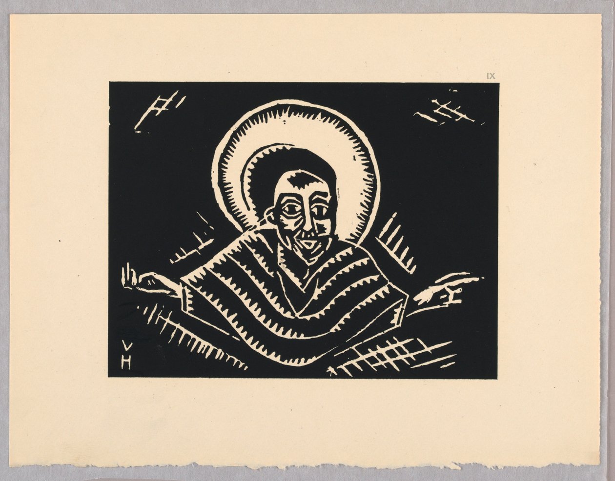 Print, Christos o Poslednim Soude, Christ, Plate IX, Ethiopie, cili Christos, Madonna a Svati, jak jsem ie videl v illuminacich starych ethiopskych kodexu Portfolio tekijältä Unbekannt