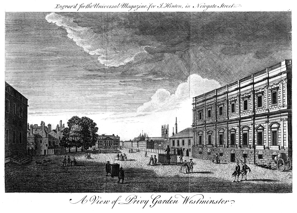 Privy Garden Westminster, Lontoo, 1700-luku tekijältä Unbekannt