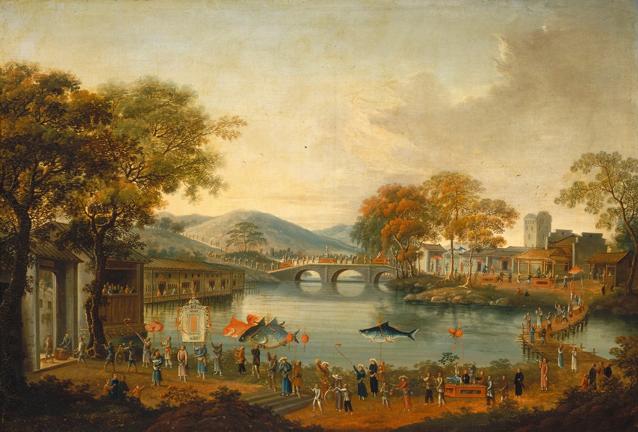 Kulkee järven rannalla, 1800-luku. tekijältä Unbekannt