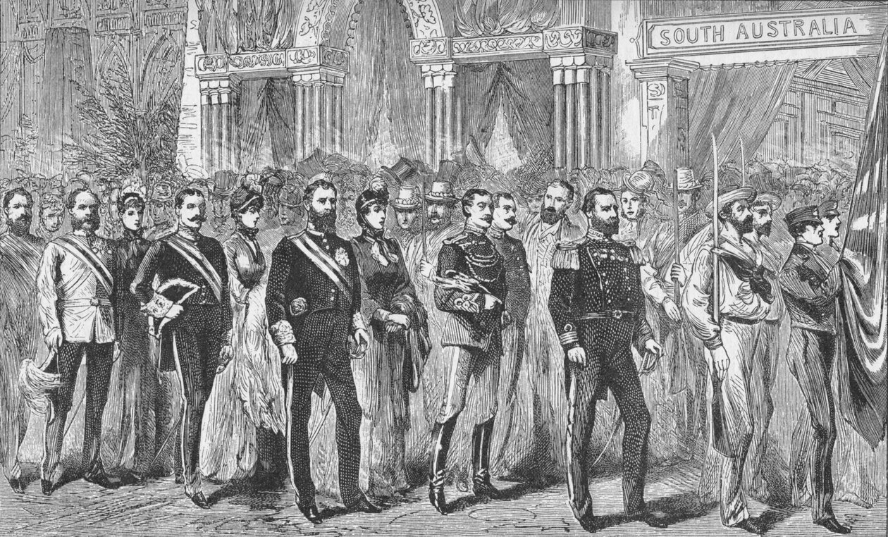 Australian kuvernöörien kulkue Melbournen näyttelyssä 1888 1908 tekijältä Unbekannt