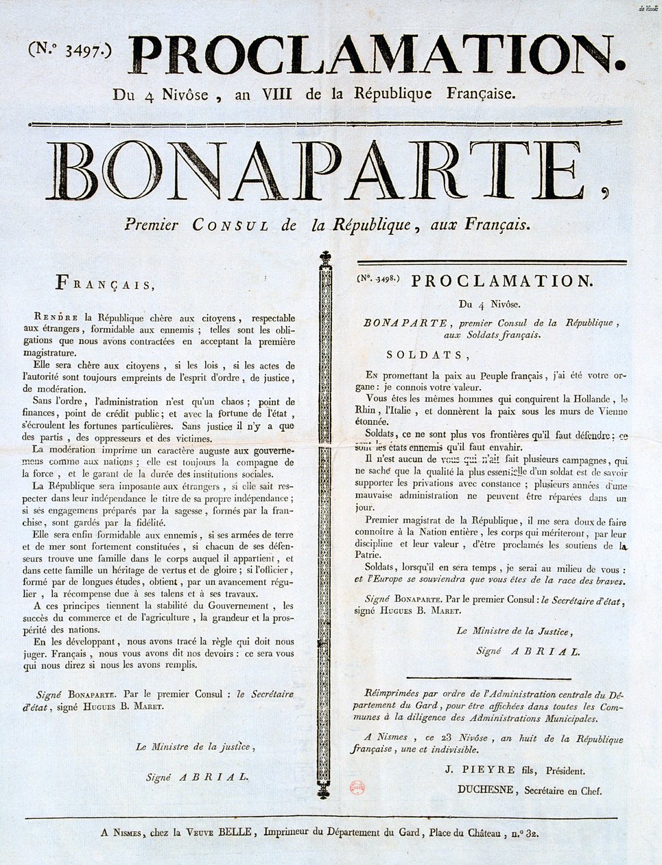 Napoleonin julistaminen 1. konsuliksi, 1800-luku tekijältä Unbekannt