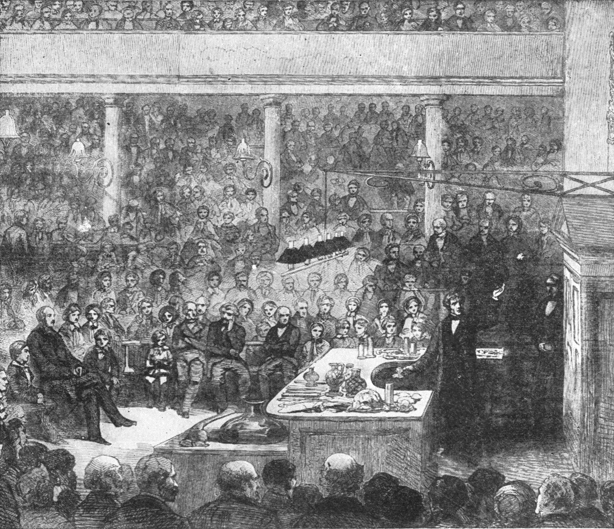 Professori Faraday luennoi Royal Institutessa...1856, 1901. tekijältä Unbekannt