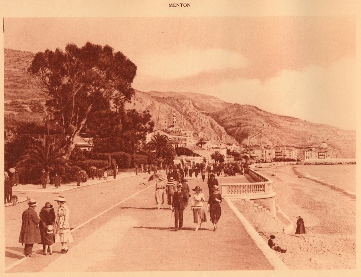 Promenade du Midi, Menton, 1930. tekijältä Unbekannt
