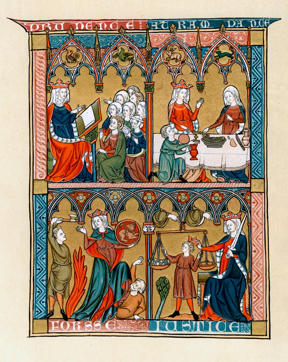 Varovaisuus, maltti, lujuus ja oikeudenmukaisuus, 1290-1300 tekijältä Unbekannt