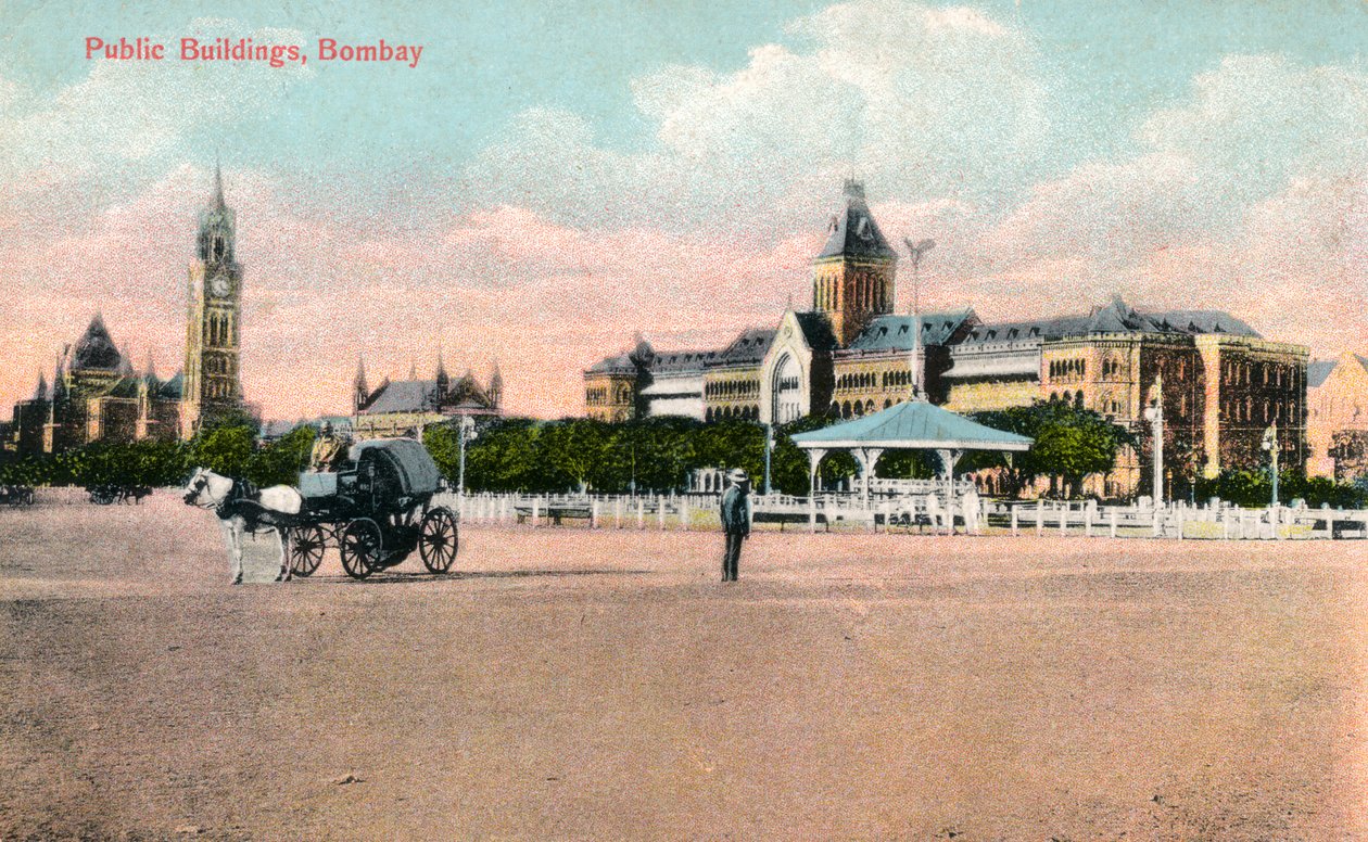 Julkiset rakennukset, Bombay, Intia, 1900-luvun alku tekijältä Unbekannt