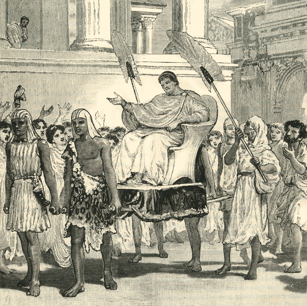 Julkinen iloitseminen Pompeuksen toipumisesta, 1890. tekijältä Unbekannt