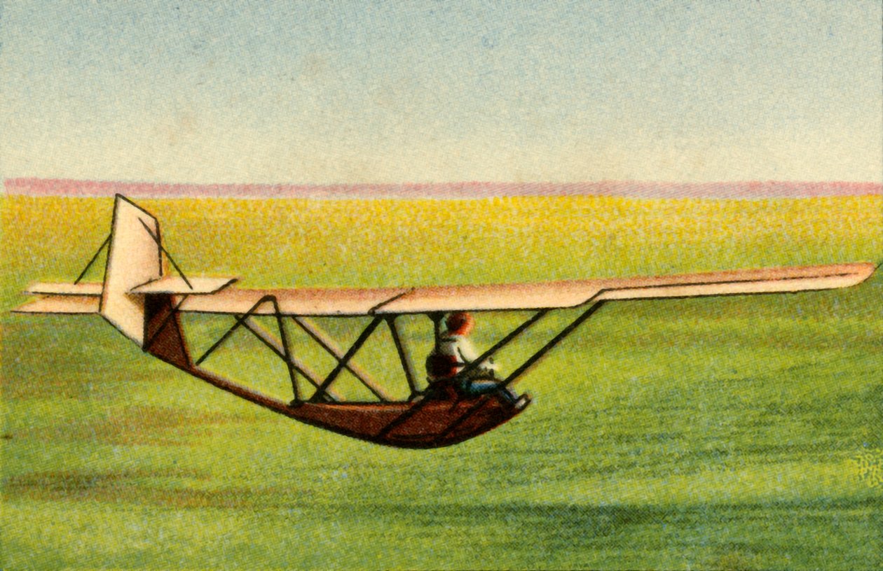 Oppilas Zöglingin purjelentokoneen harjoittelussa Rhön-Rossitten Societyn purjelentokoulussa, Saksassa, 1932. tekijältä Unbekannt