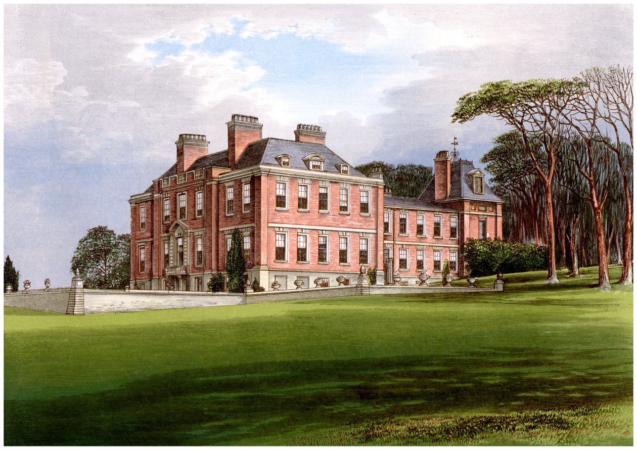 Pynes, Devon, Northcoten perheen koti, vuodelta 1880 tekijältä Unbekannt