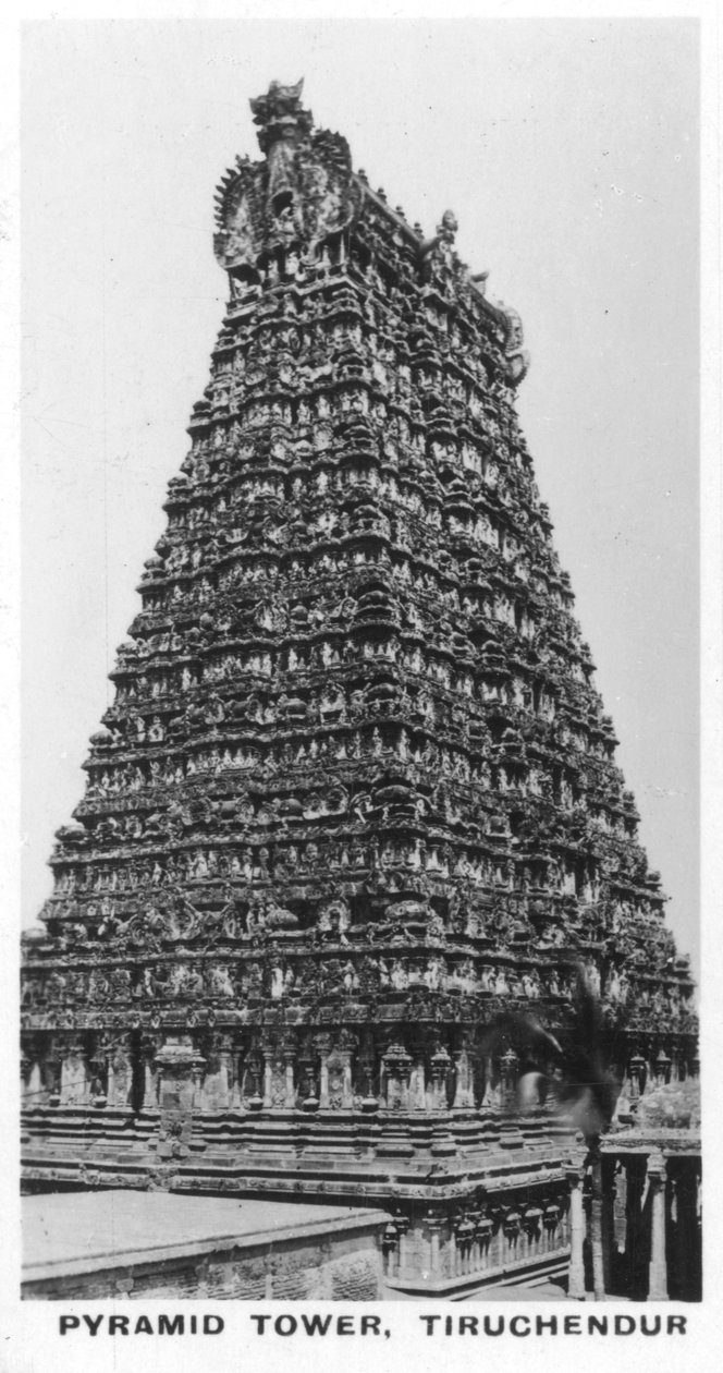 Pyramid Tower, Tiruchendur, Tamil Nadu, Intia, 1925 tekijältä Unbekannt