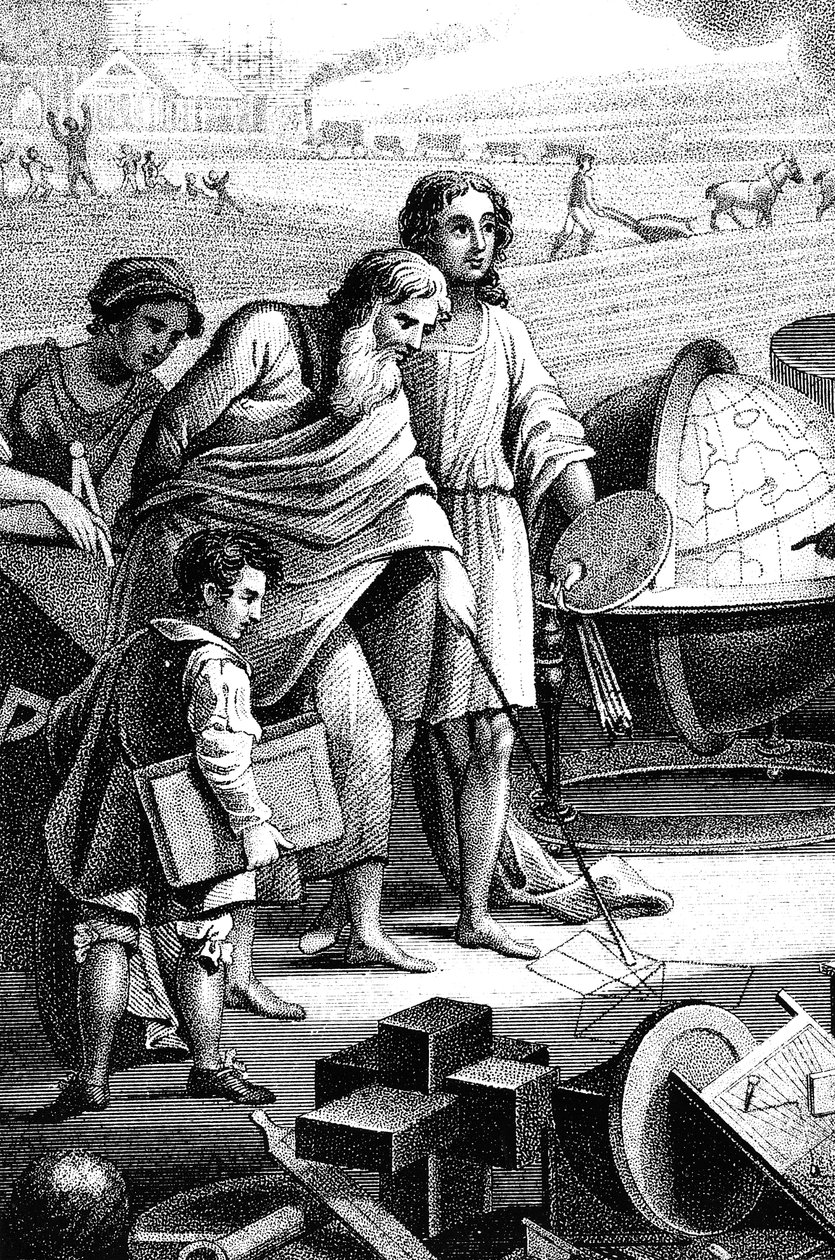 Pythagoras, antiikin kreikkalainen matemaatikko ja filosofi, 6. vuosisadalla eKr. 1833 tekijältä Unbekannt
