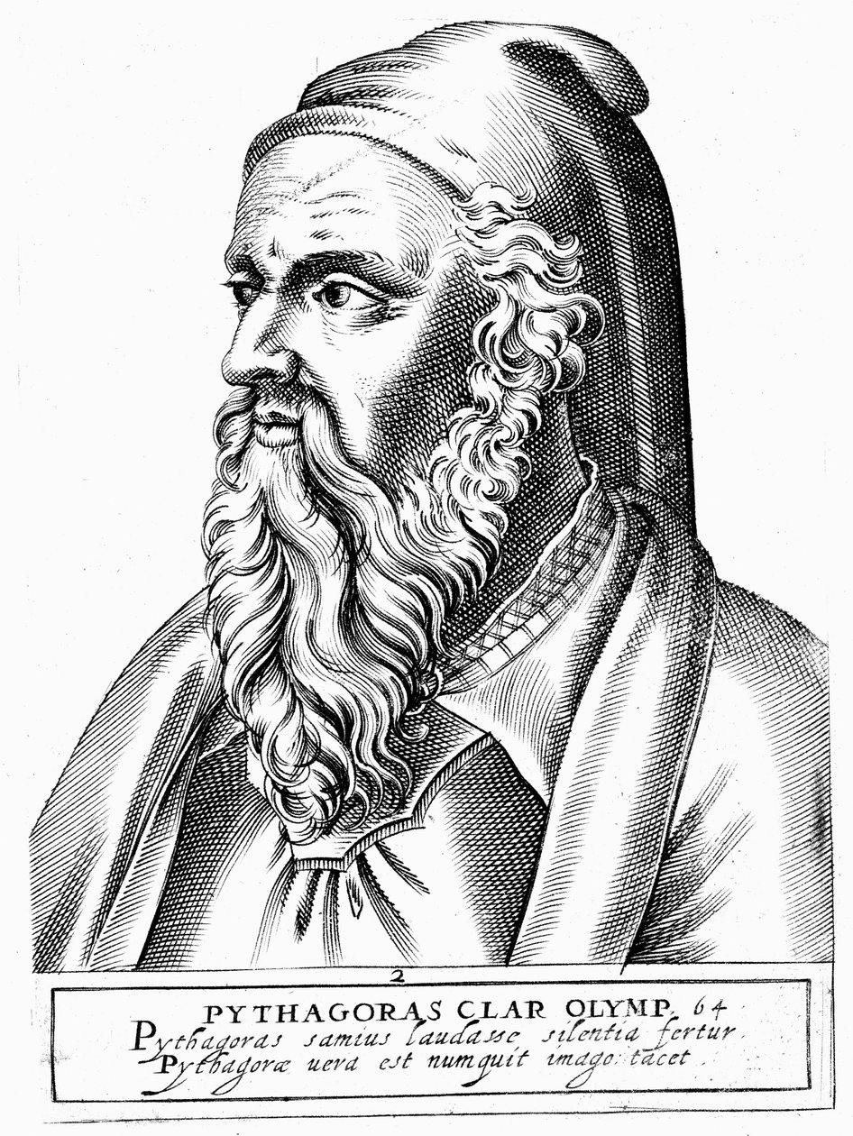 Pythagoras c560 - 480 eKr., kreikkalainen filosofi ja tiedemies tekijältä Unbekannt