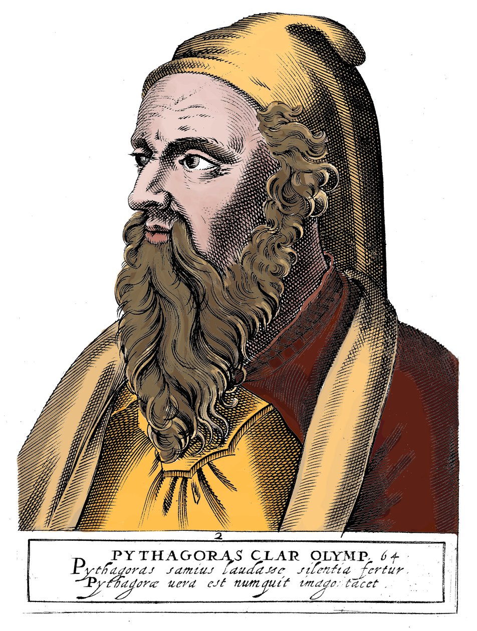 Pythagoras c560 - 480 eKr., kreikkalainen filosofi ja tiedemies tekijältä Unbekannt