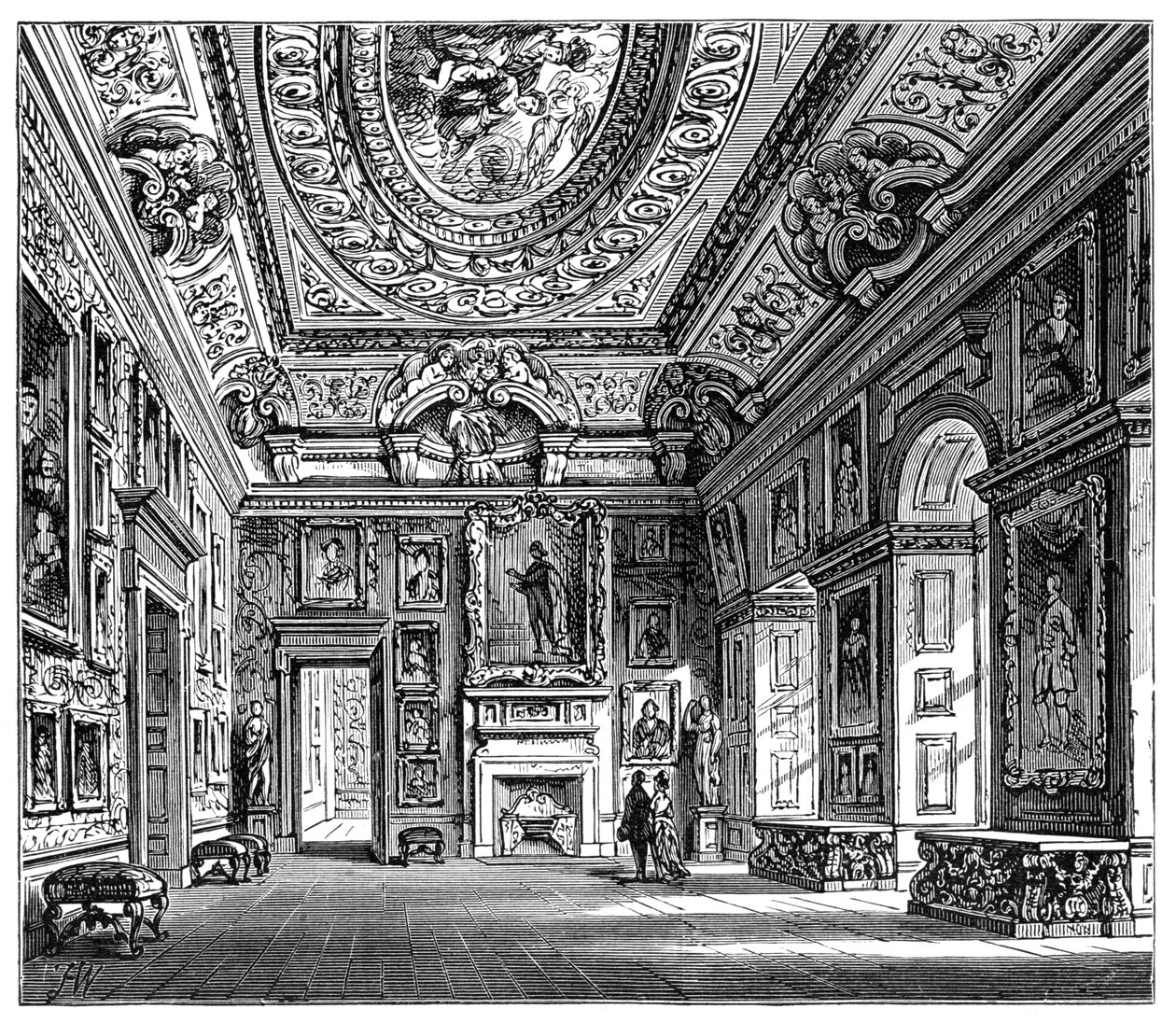 Queen Carolines Drawing Room, Kensington Palace, Lontoo, 1900 tekijältä Unbekannt