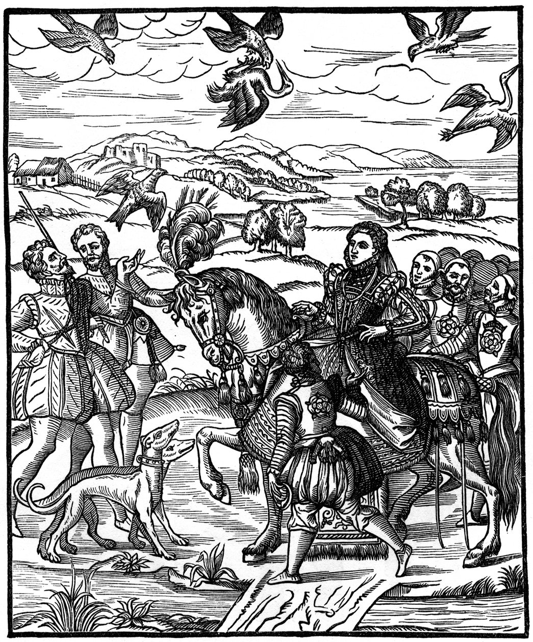 Kuningatar Elizabeth I Hawking, 1575, 1910 tekijältä Unbekannt