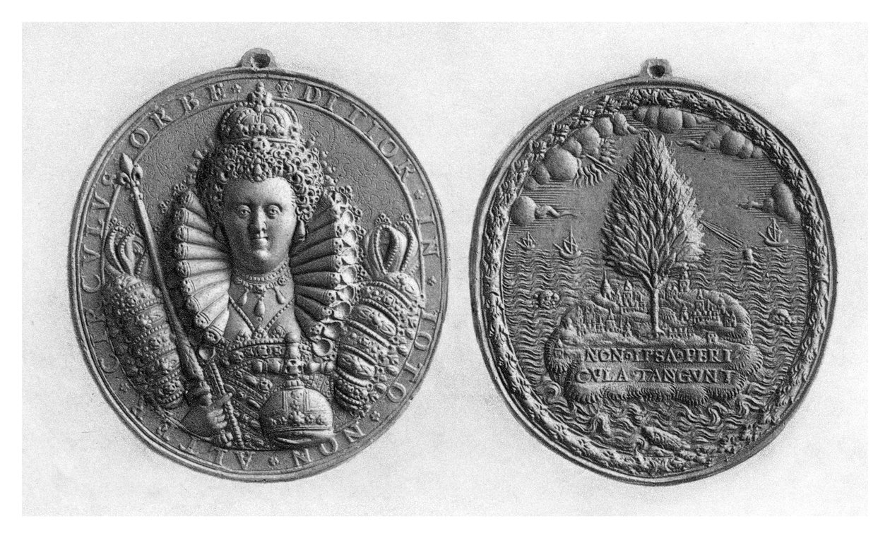 Kuningatar Elisabet I -mitali, 1500-luku, 1896 tekijältä Unbekannt