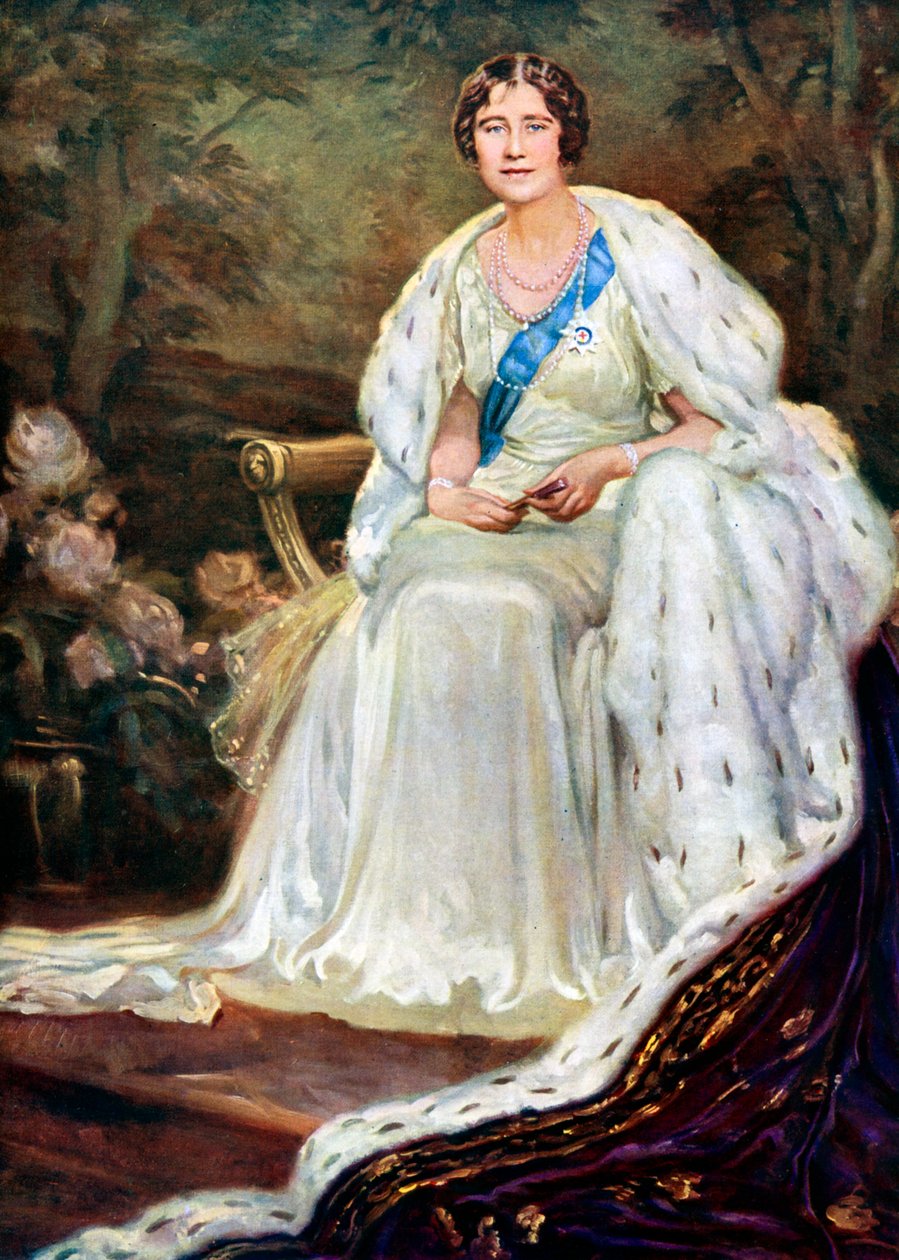 Kuningatar Elisabet kruunausvaatteissa, 1937 tekijältä Unbekannt