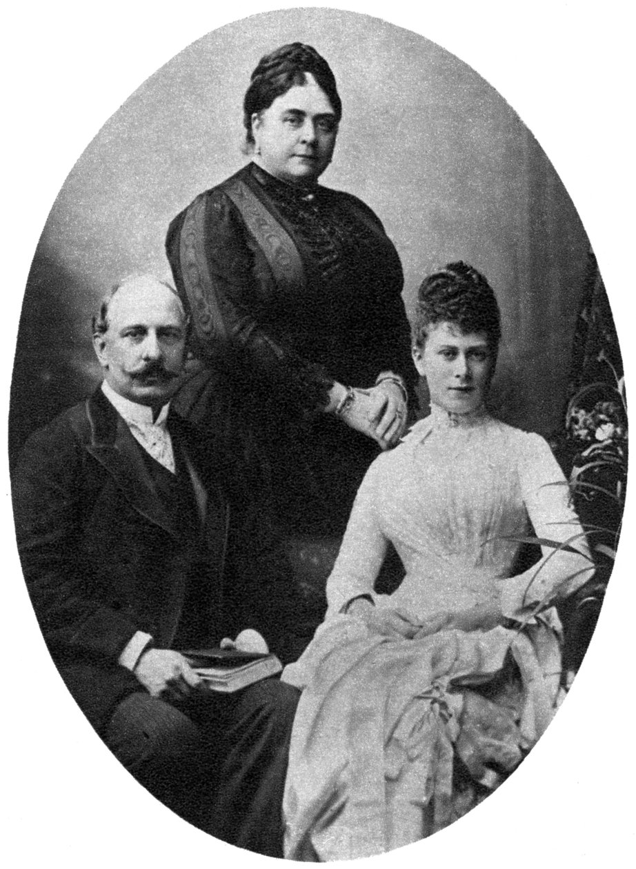 Kuningatar Mary ja hänen vanhempansa, Teckin herttua ja herttuatar, 1890-1900, 1935 tekijältä Unbekannt