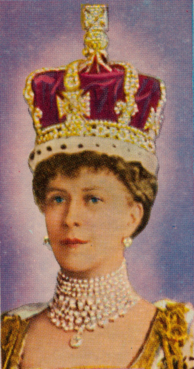 Kuningatar Mary, kuningas Yrjö V:n puoliso kruunajaisissaan, 1911 1935 tekijältä Unbekannt