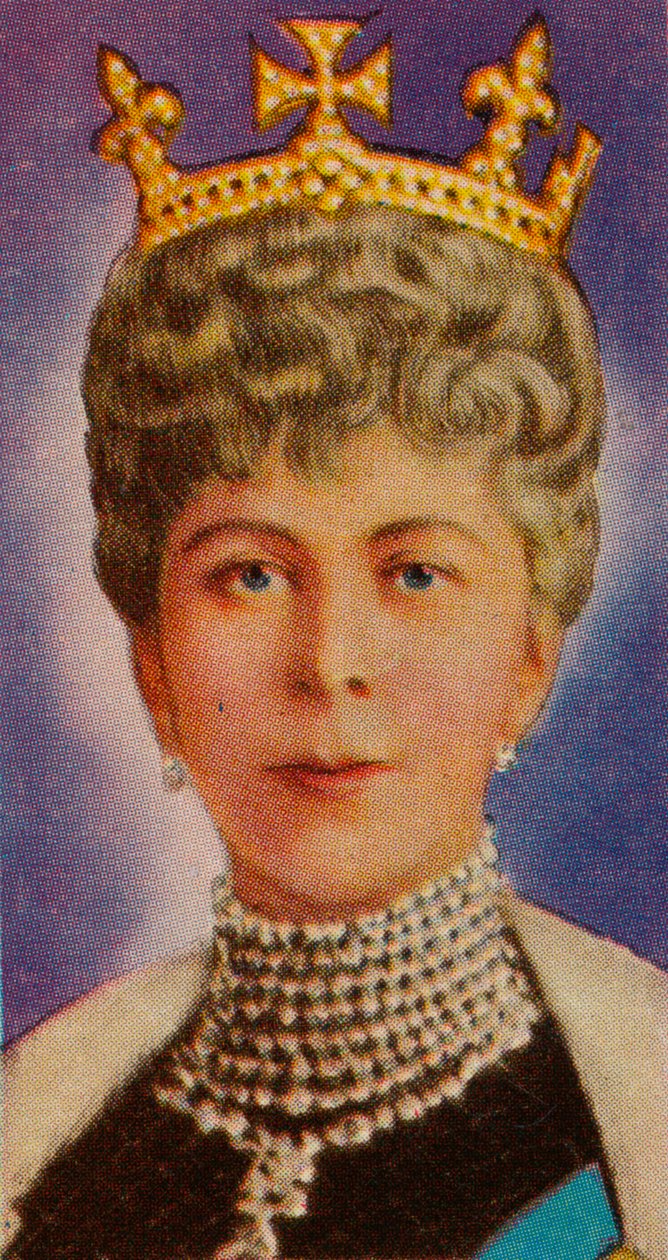 Kuningatar Mary, kuningas Yrjö V:n puoliso, hänen ensimmäisessä osavaltion avajaisissaan, 1911 1935 tekijältä Unbekannt
