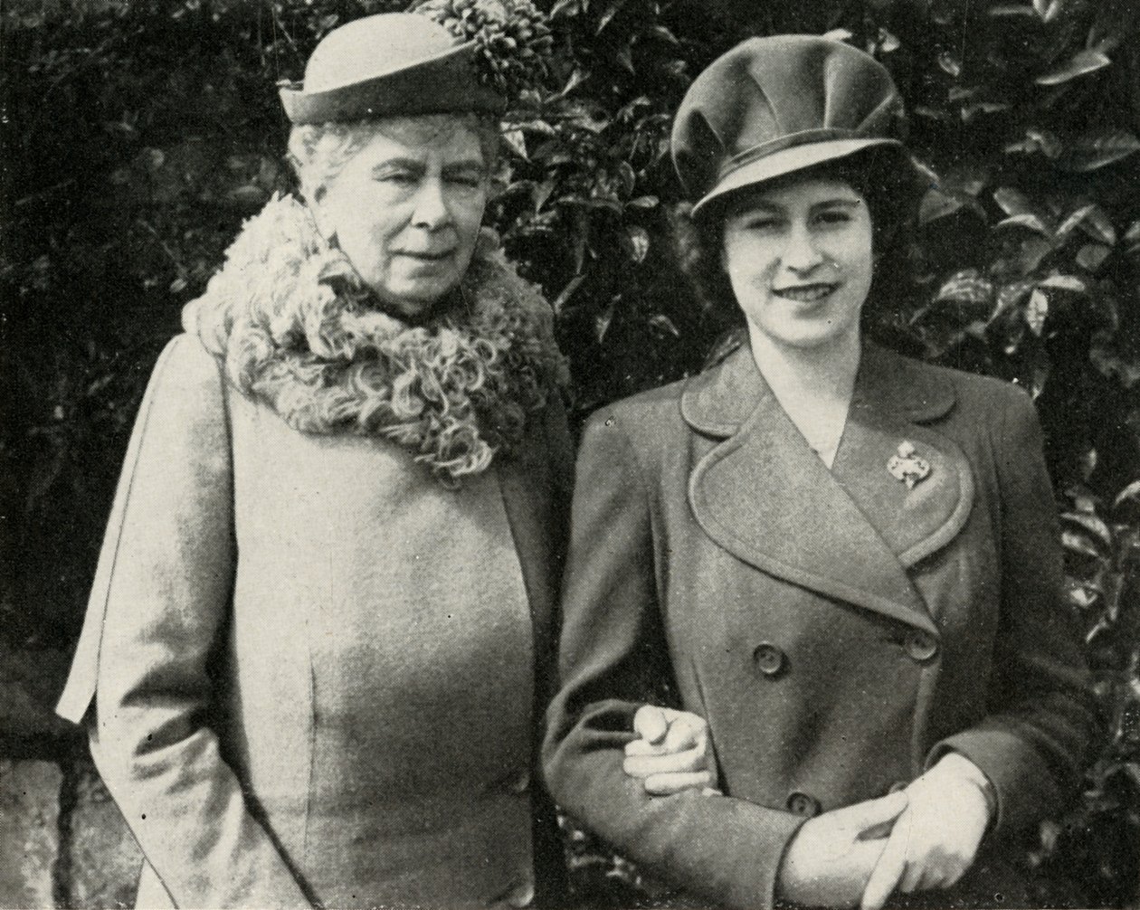 Kuningatar Maria prinsessa Elisabetin kanssa, huhtikuu 1944, 1951. tekijältä Unbekannt
