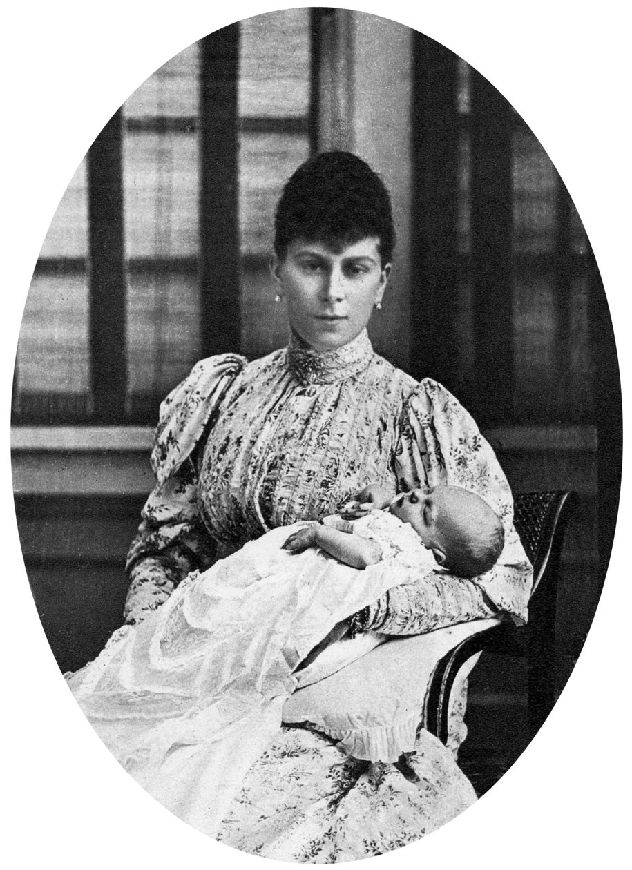 Kuningatar Maria tulevan kuningas Edward VIII:n kanssa, 1894 tekijältä Unbekannt