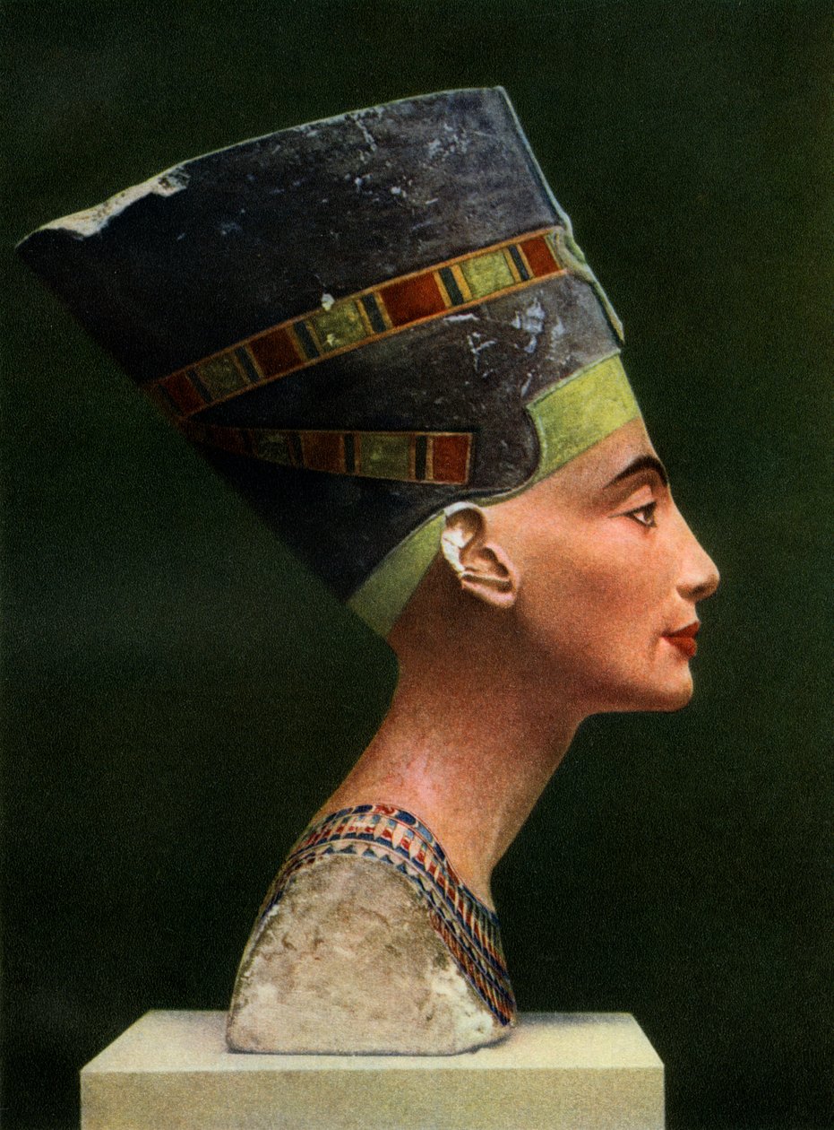 Kuningatar Nefertiti 1410 eaa.-1330 eKr., c1370 eKr. 1936 tekijältä Unbekannt