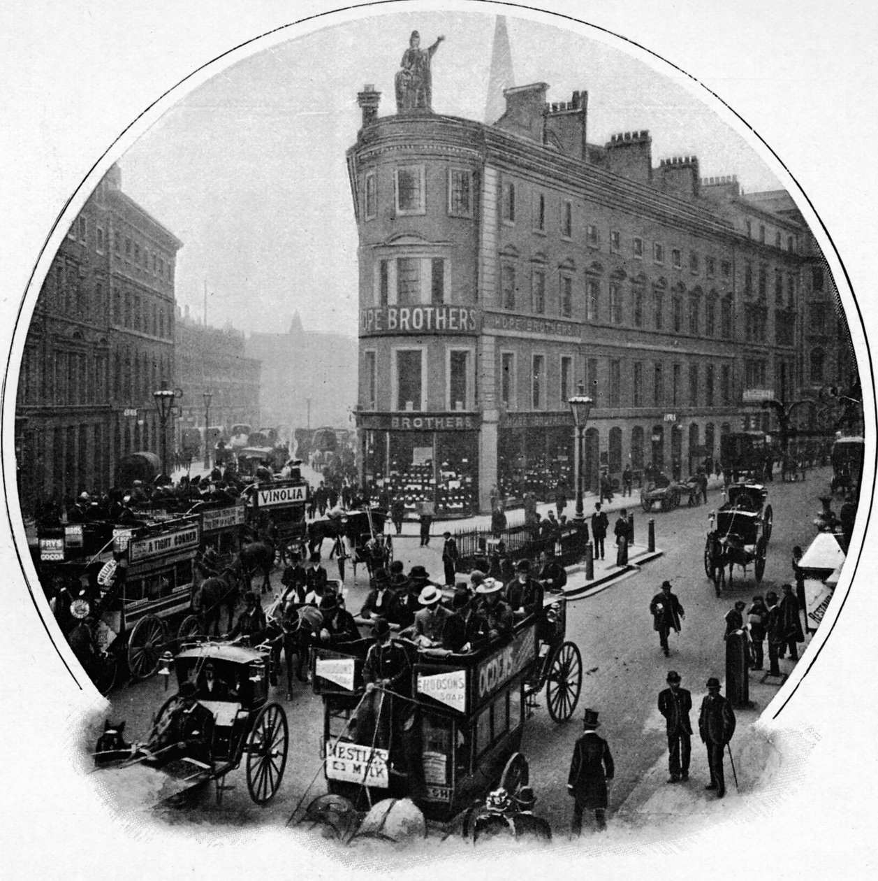 Queen Victoria Streetin risteys Cannon Streetin kanssa, Lontoon kaupunki, n. 1903 1903 tekijältä Unbekannt