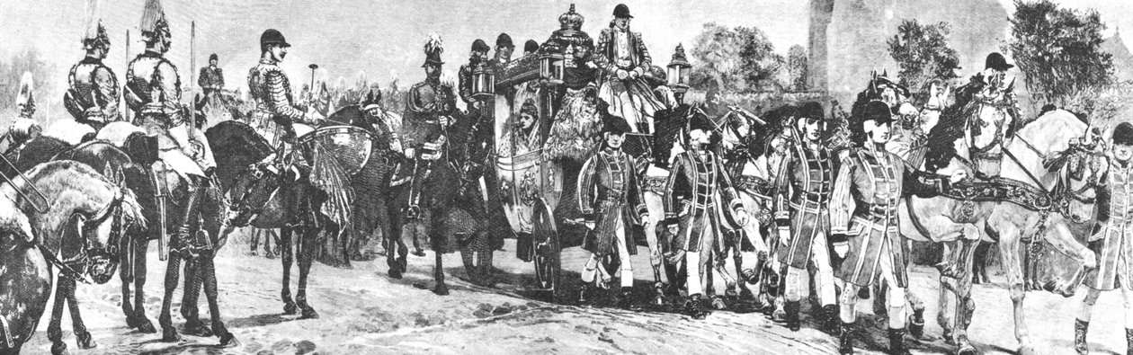 Kuningatar Victorian viimeinen avajainen parlamentti, kulkue Mallissa, 21. tammikuuta 1886, 1901. tekijältä Unbekannt